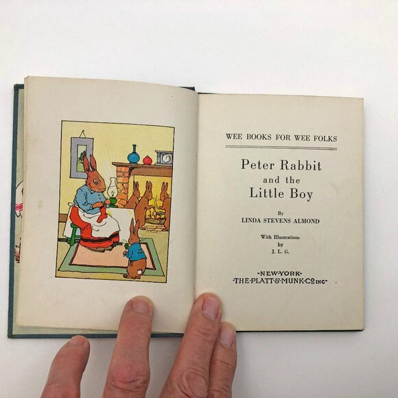 Peter Rabbit And The Little Boy Wee Books Linda Stevens Almond Illustrated 1935 - Picture 7 of 10